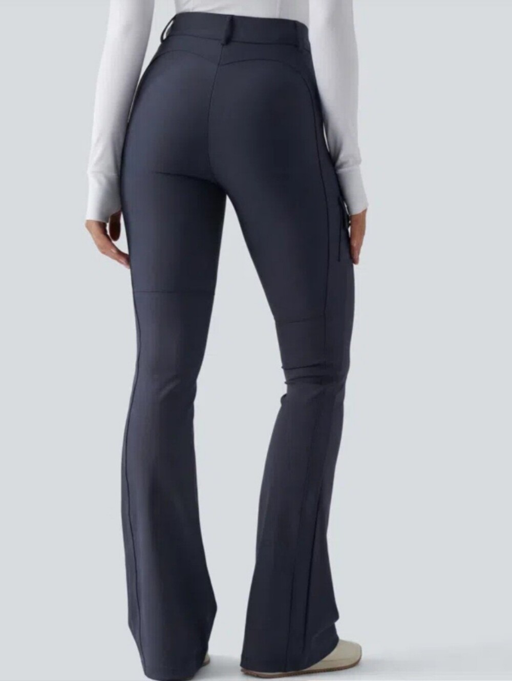 Halara High Waist Stretch Cargo Flare Pants in Dark Navy - Picture 2 of 6